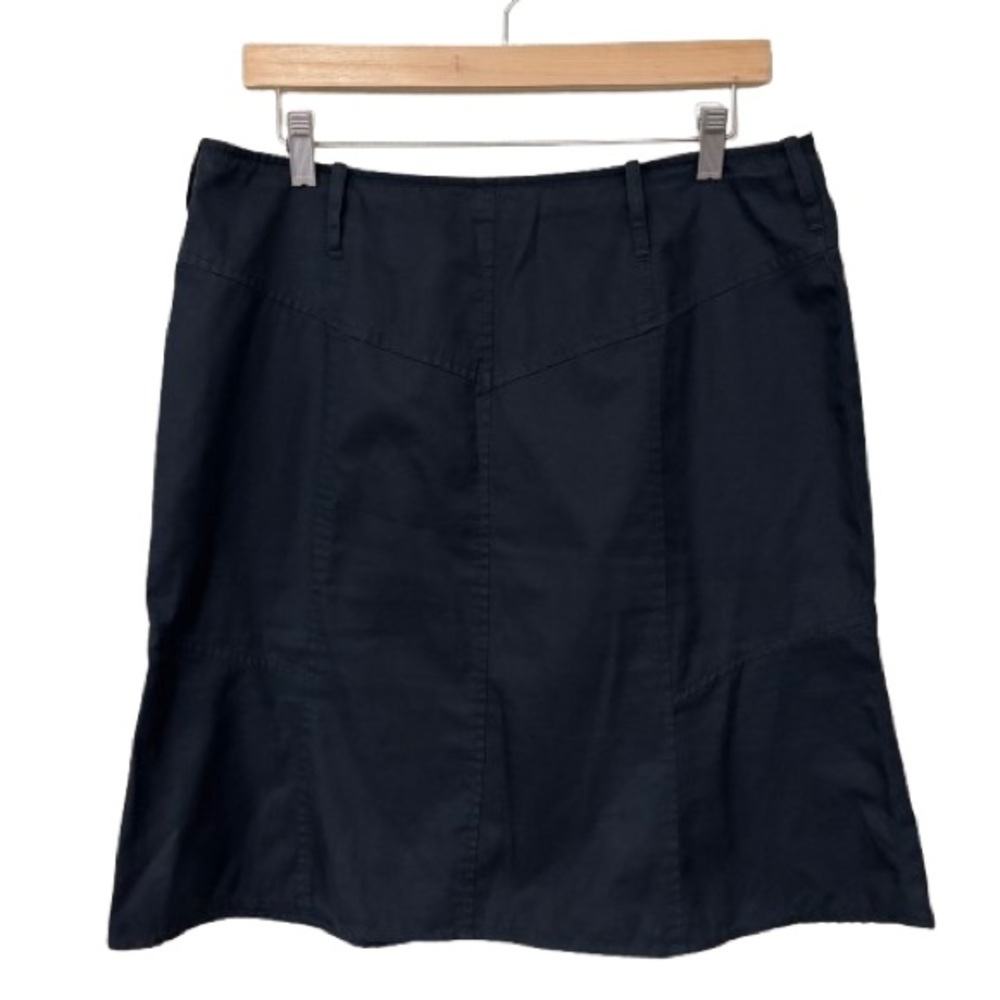 Talbots Classic 100% Cotton Black Skirt Size 14